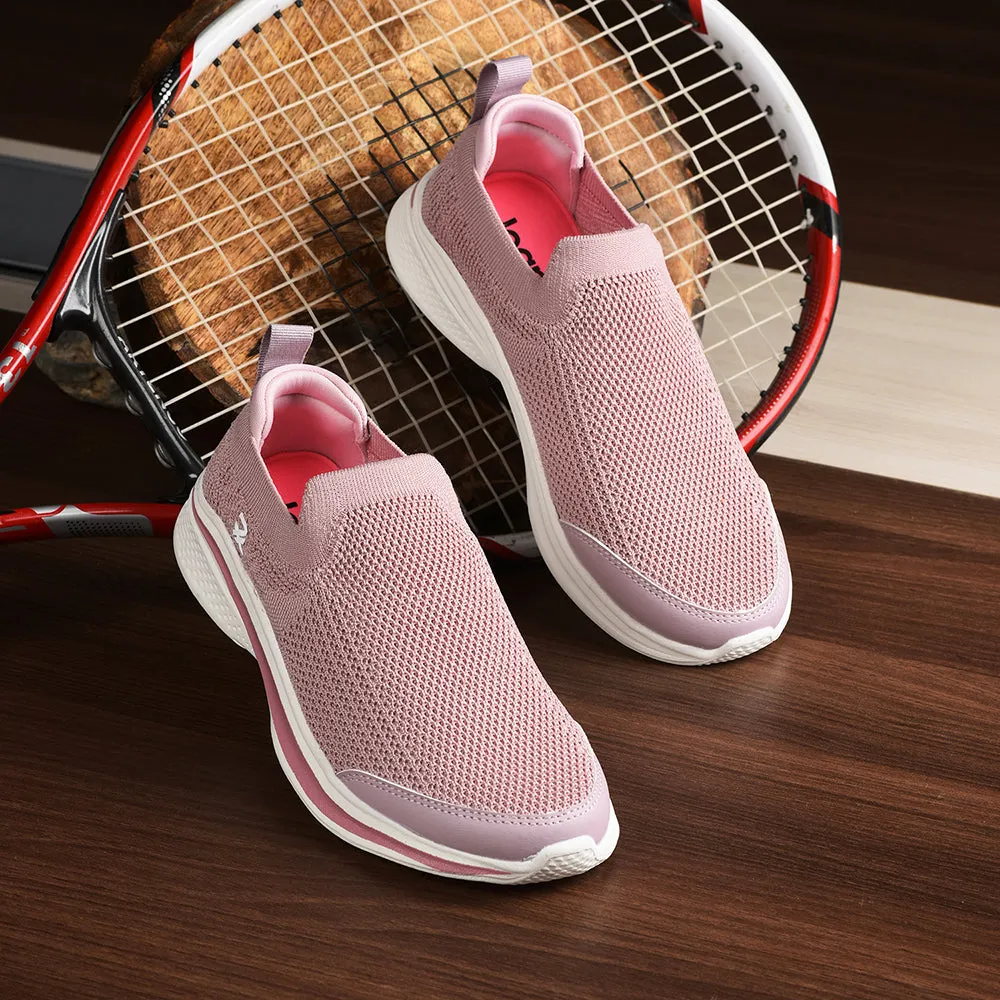 Nb Training Shoes Leap7x By Liberty Ladies ATTITUDE-5 Pink Sports Non Lacing Shoes