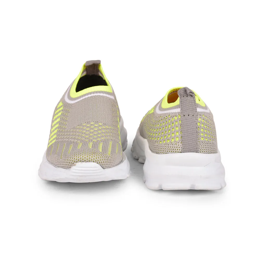 Leap7x Non Lacing Athleisure Shoes For Kids (Light Grey) By Liberty Memory Foam Casual Shoes