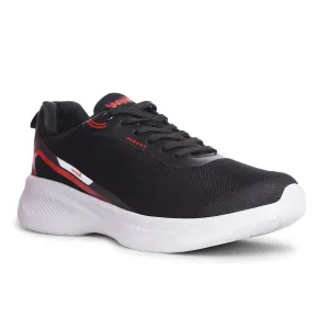 Leap7x Sports Black Running Shoes For Mens KOOPER-1E By Liberty Worn Out Running Shoes