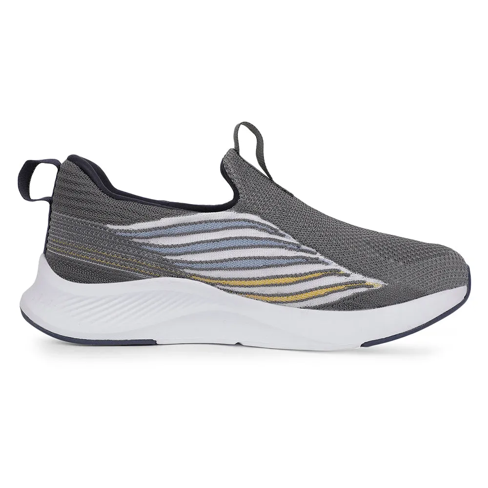 Leap7x Sports Light Grey Walking Shoes For Mens ROBIN-E By Liberty Crazy Power Trainer Shoes