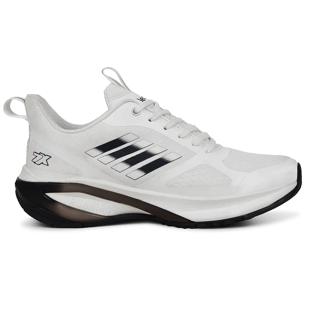 Leap7x White Sports Lacing Running Shoes For Men RUNNY-1E By Liberty Running Shoe Cloud