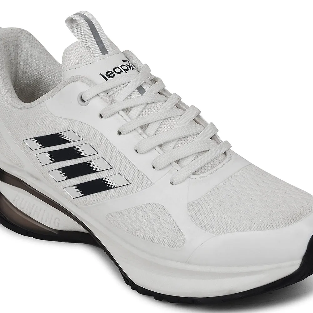 Leap7x White Sports Lacing Running Shoes For Men RUNNY-1E By Liberty Run Shoes Store