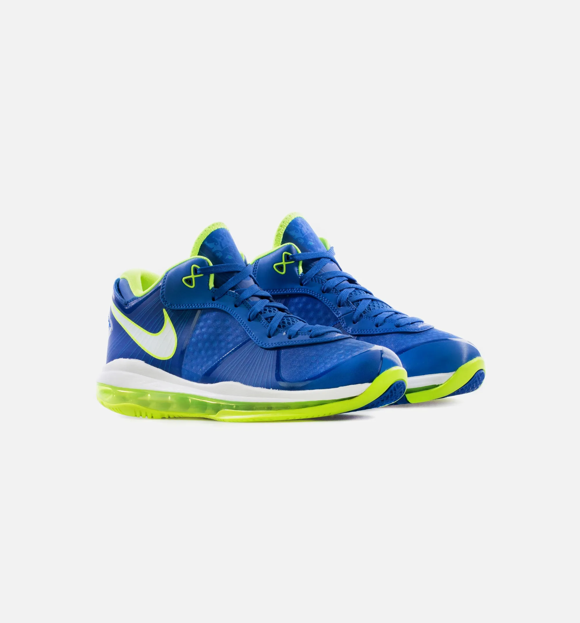 Basketball Shoes 2015 Hyperdunk Lebron VIII V2 Low Sprite Mens Lifestyle Shoe - Blue/White/Volt