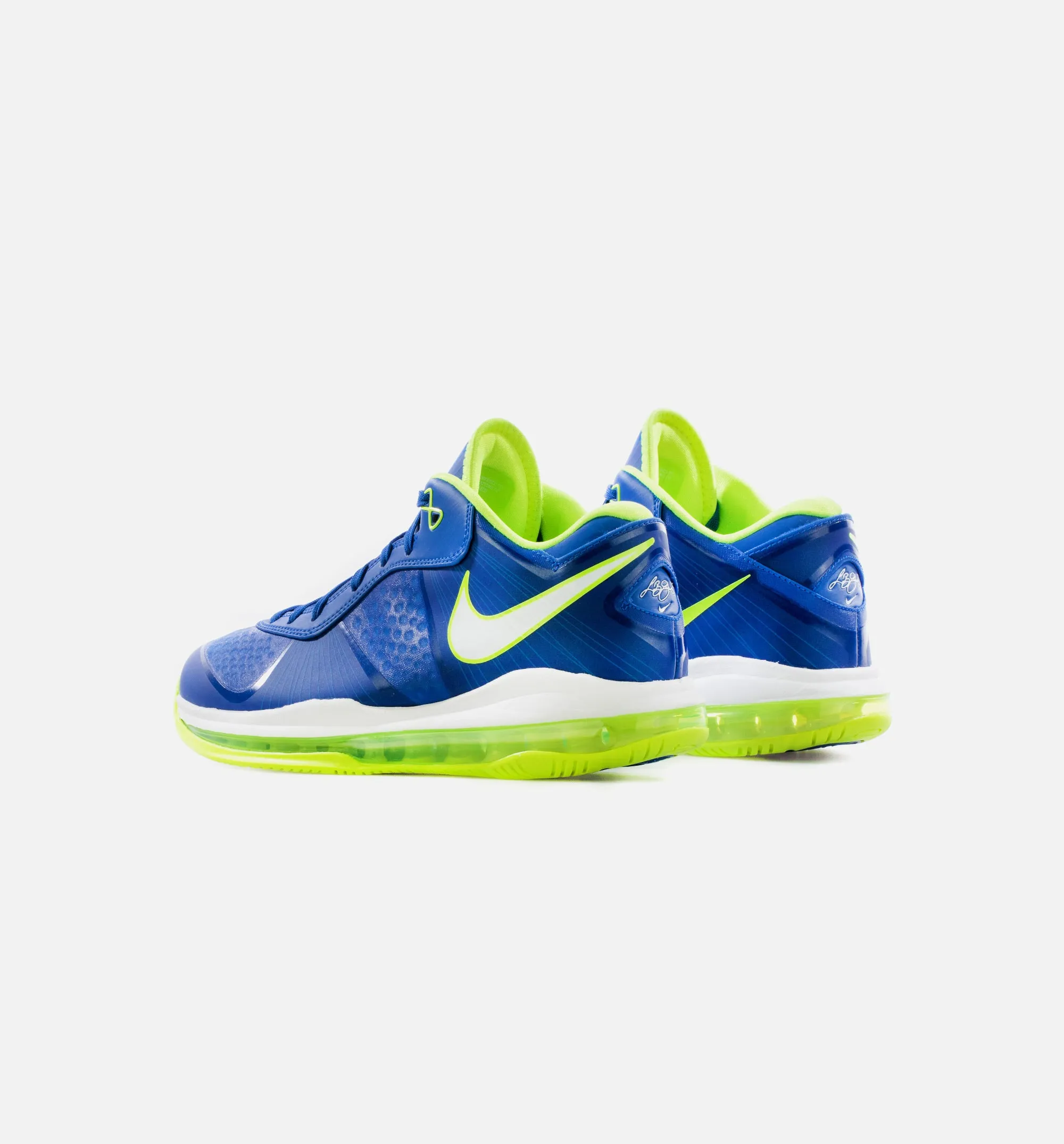 Impact Protection Basketball Shoes Lebron VIII V2 Low Sprite Mens Lifestyle Shoe - Blue/White/Volt