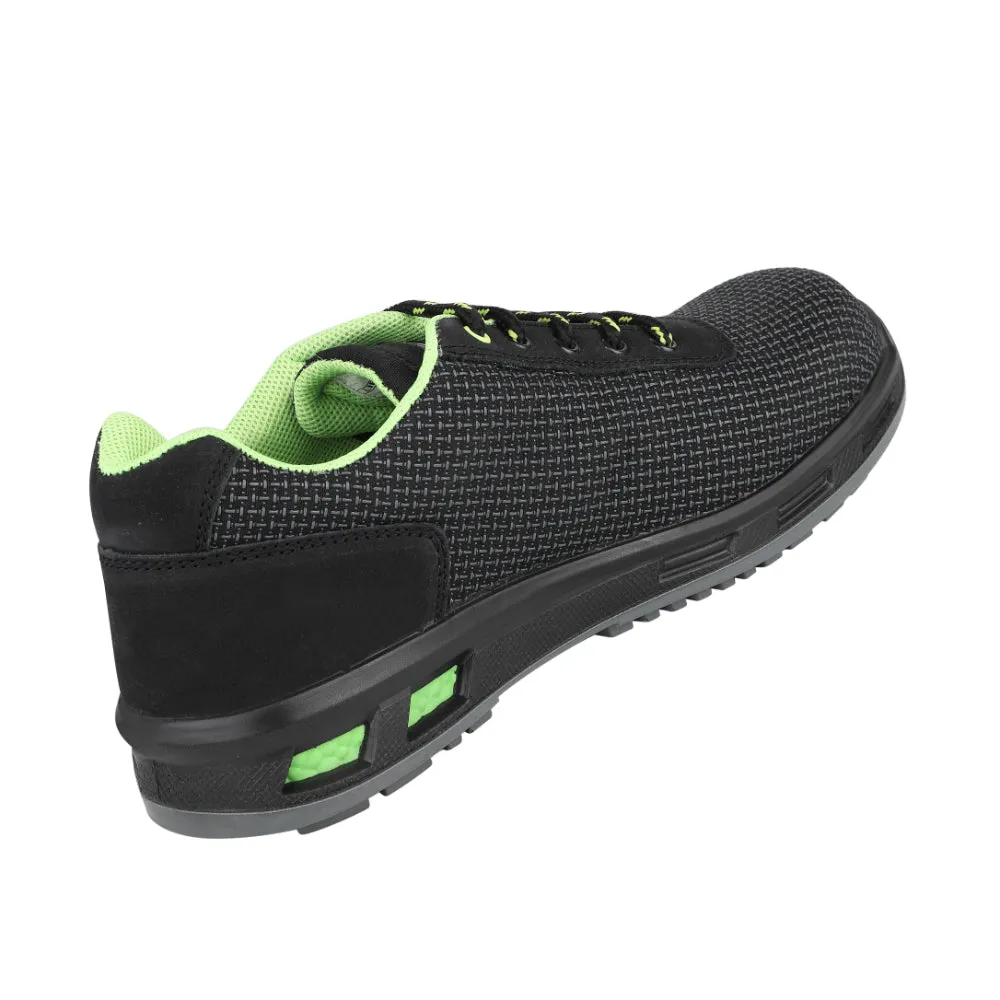 Warrior Black Fiber Glass Toe Industrial Safety Shoes for Men ENVY SIGMA By Liberty Boys Hiking Boots