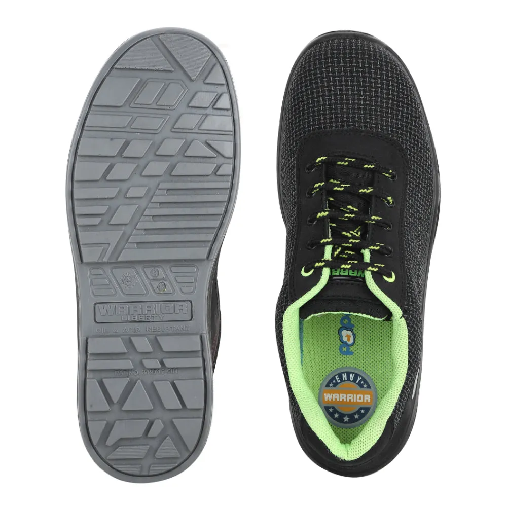 Boots Hunting Warrior Black Fiber Glass Toe Industrial Safety Shoes for Men ENVY SIGMA By Liberty