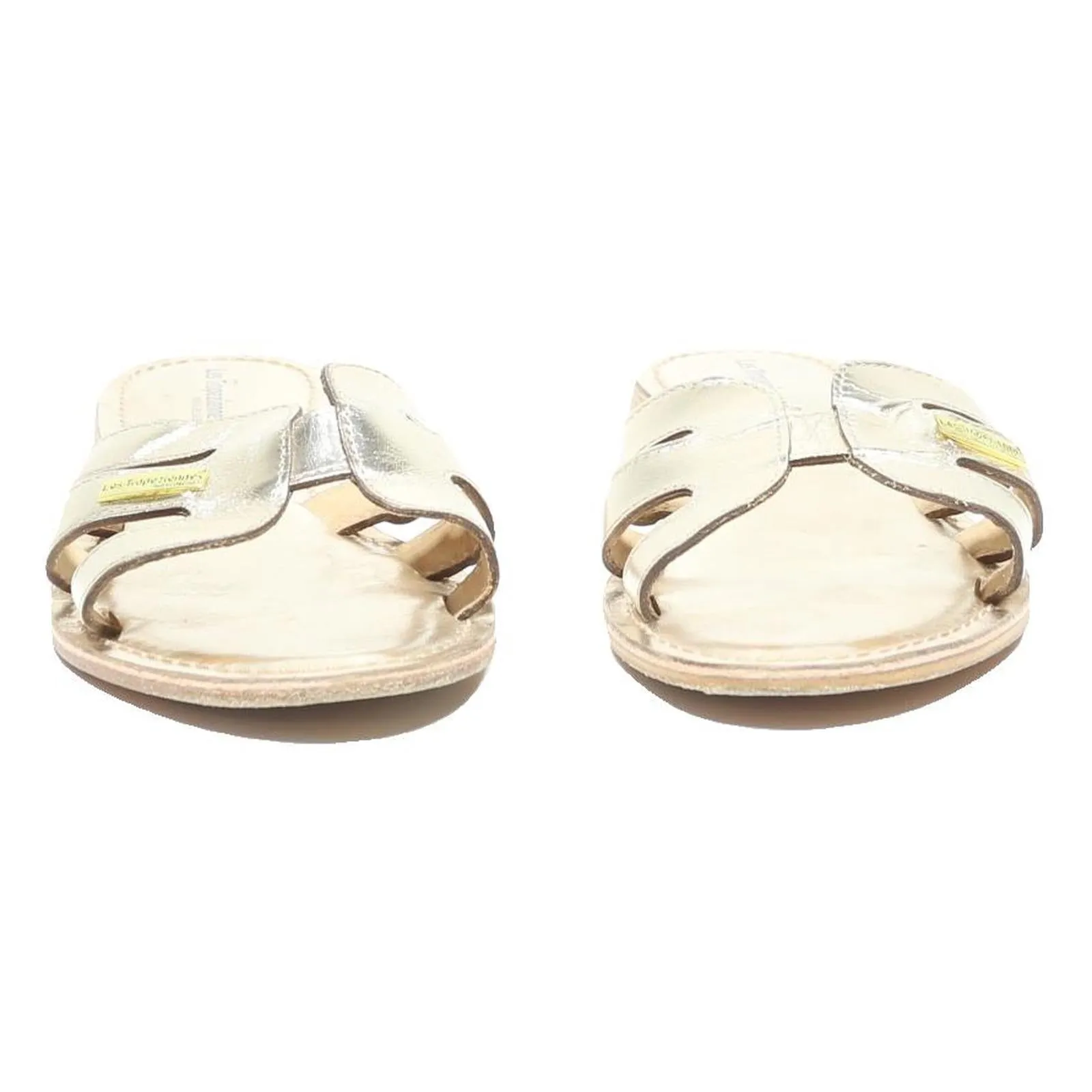 Sneakers Slippers LES TROPEZIENNES Womens Leather Gold Strappy Slider Sandals UK 7 Summer