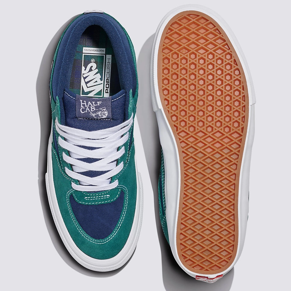 Vans Skate Half Cab Tartan Blue Shoes Best Leather Skate Shoes