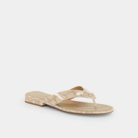 Coach Bridgette Sandal In Signature Canvas Beechwood Casual Canvas Shoe Crossword