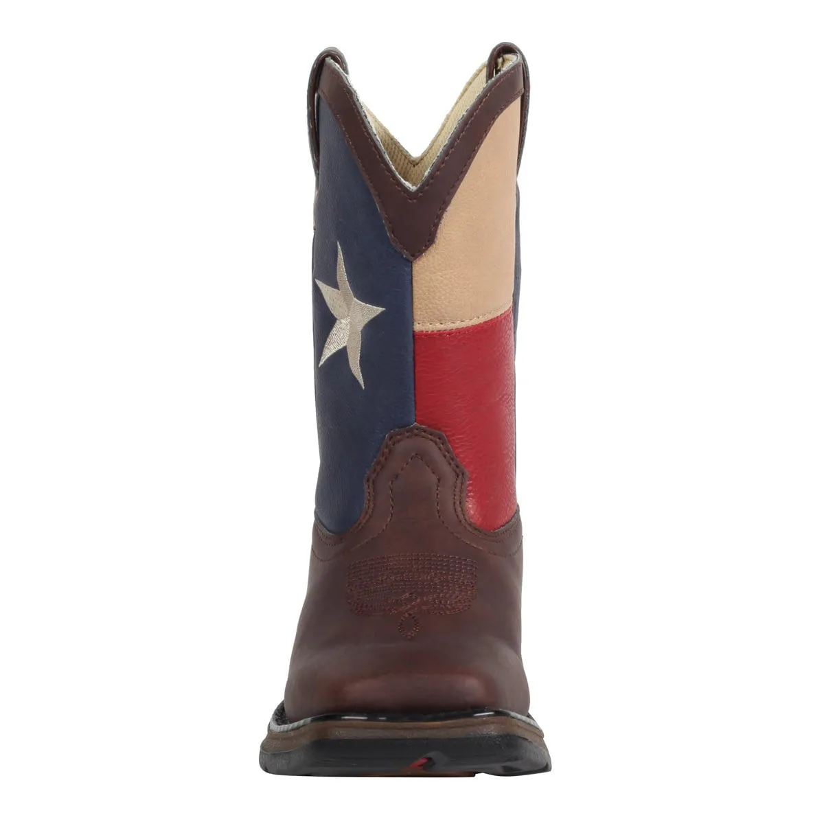 Star Wars Rain Boots Lil' Durango Kids Boys Brown Faux Leather Texas Flag Pull-On Cowboy Boots