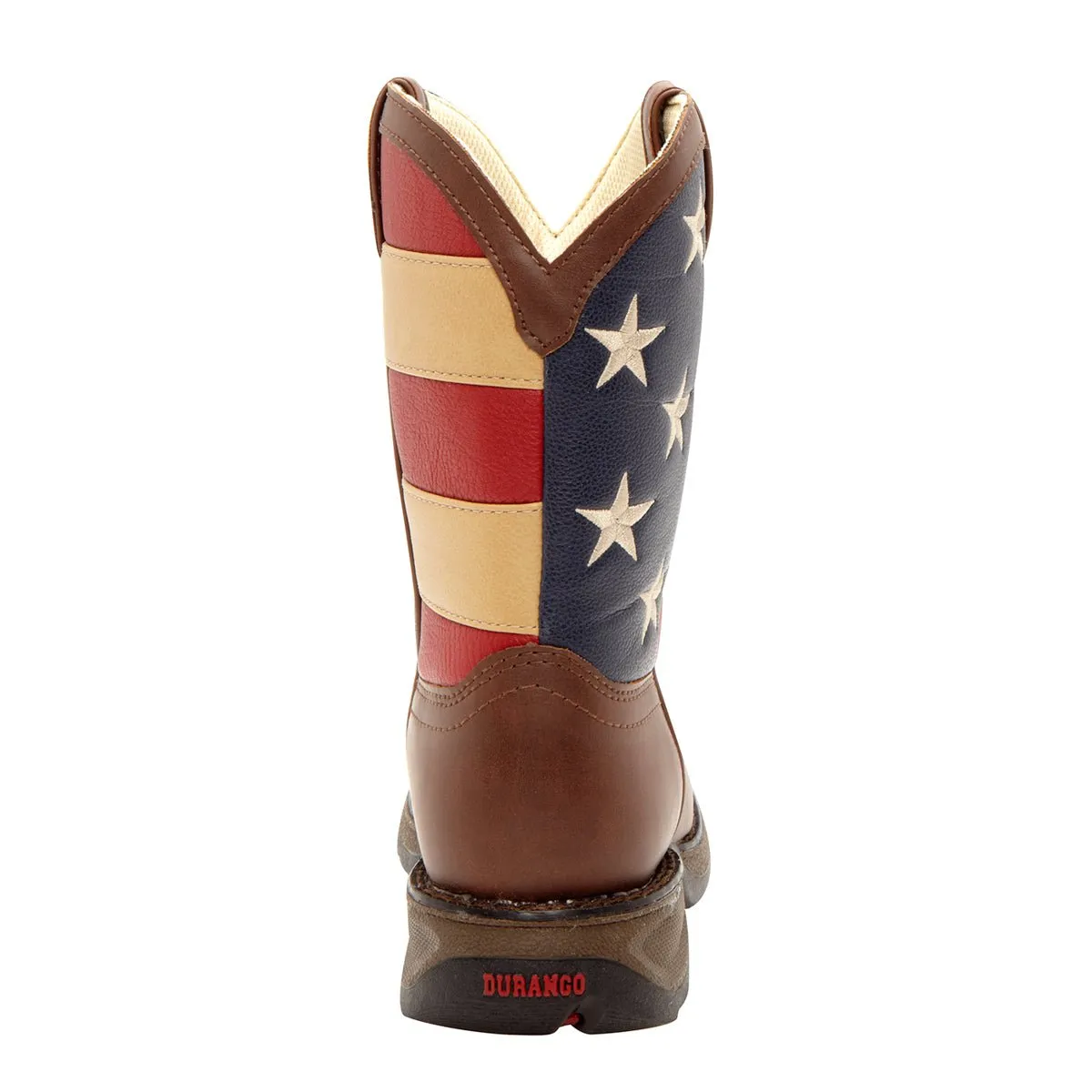 Tj Maxx Hunter Rain Boots Lil' Durango Kids Boys Brown Faux Leather Union Flag Pull-On Cowboy Boots
