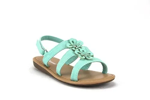 Little Toddler Girls Summer Slingback Gladiator Caged Open Toe Slides Flower Sandals Espadrille Slide Sandals