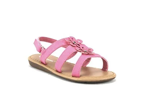 Little Toddler Girls Summer Slingback Gladiator Caged Open Toe Slides Flower Sandals Footjoy Sandals