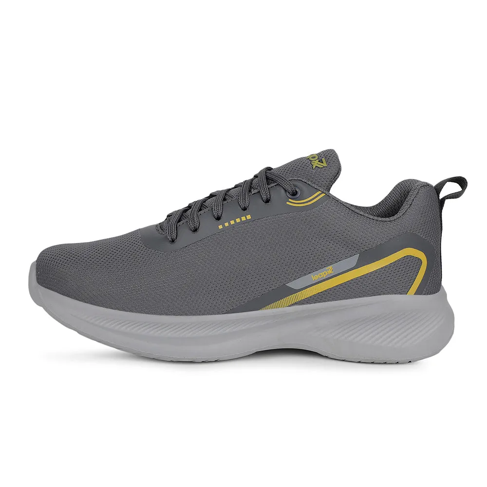 Leap7x Sports Dark Grey Running Shoes For Mens KOOPER-1E By Liberty Running Shoes And Training Shoes Difference