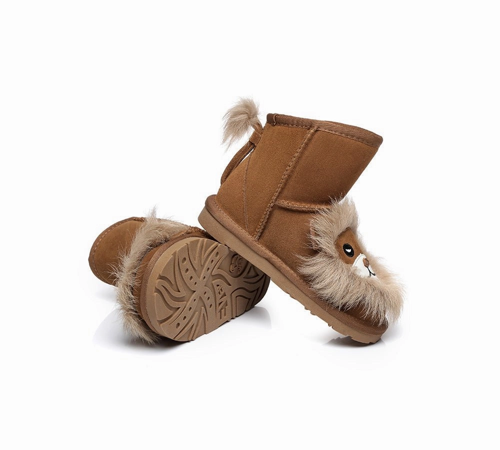 Kids Sheepskin Boots Lion Tod's Rain Boots