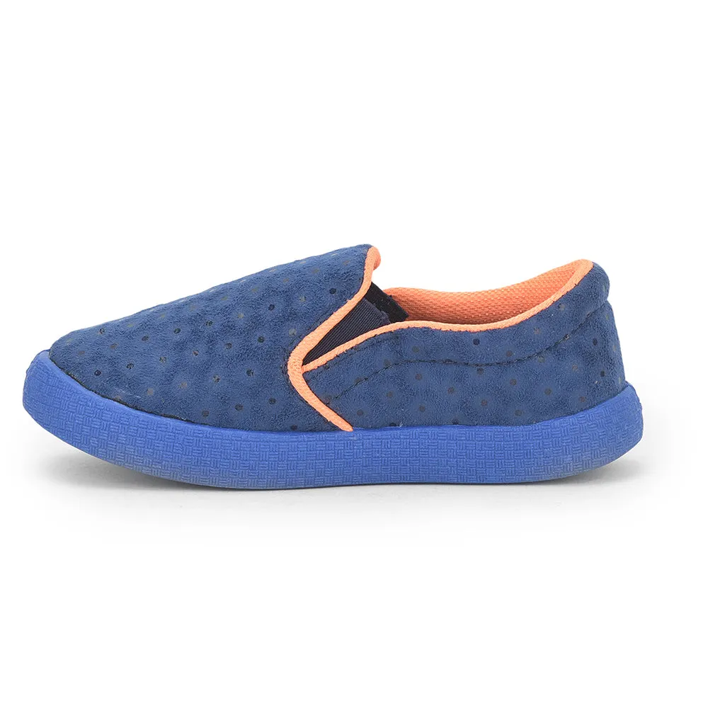 Lucy & Luke (Blue) Casual Non Lacing Shoes For Kids BASTIAN-3M By Liberty Free Casual Shoes