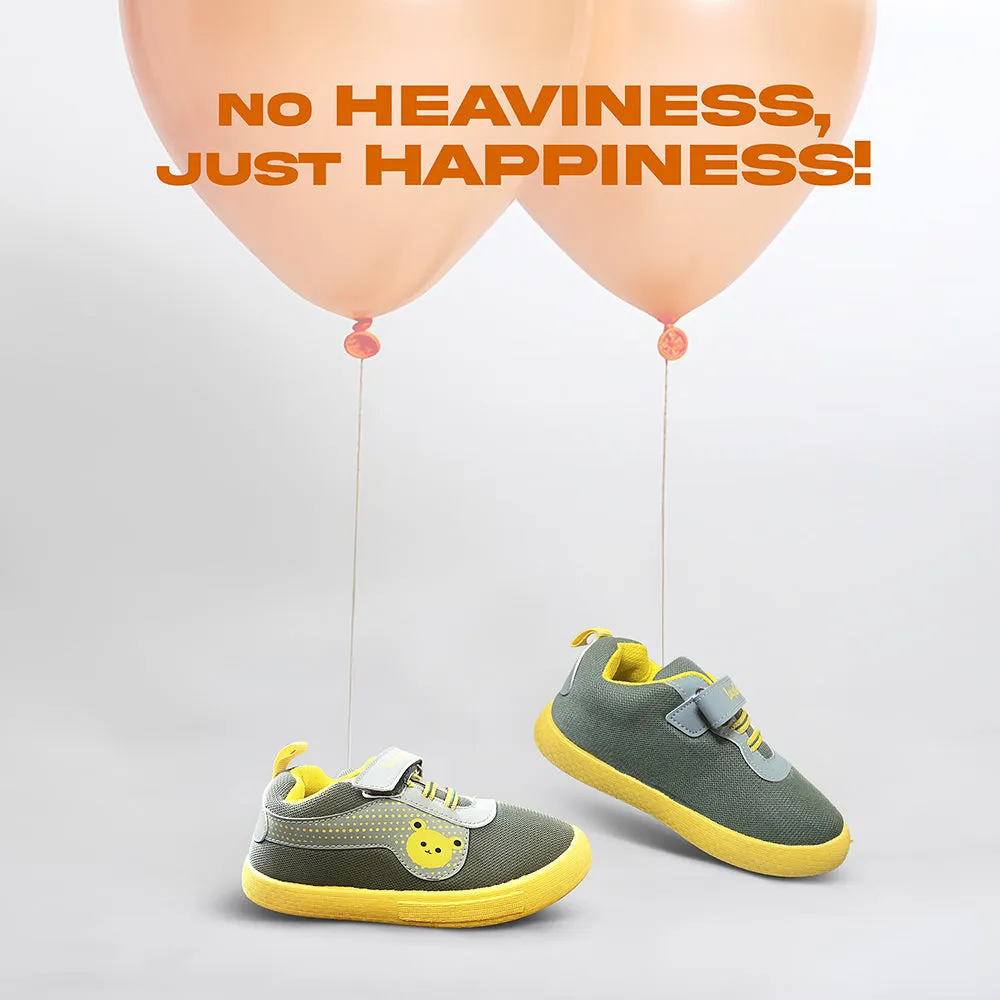 Lucy & Luke Green Casual Non Lacing Shoes For Kids BASTIAN-2E By Liberty Hiking Shoes That Can Be Worn Casually