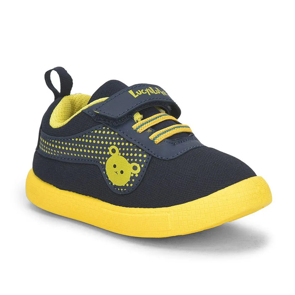 Casual Temu Shoes Lucy & Luke Navy Blue Casual Non Lacing Shoes For Kids BASTIAN-2E By Liberty