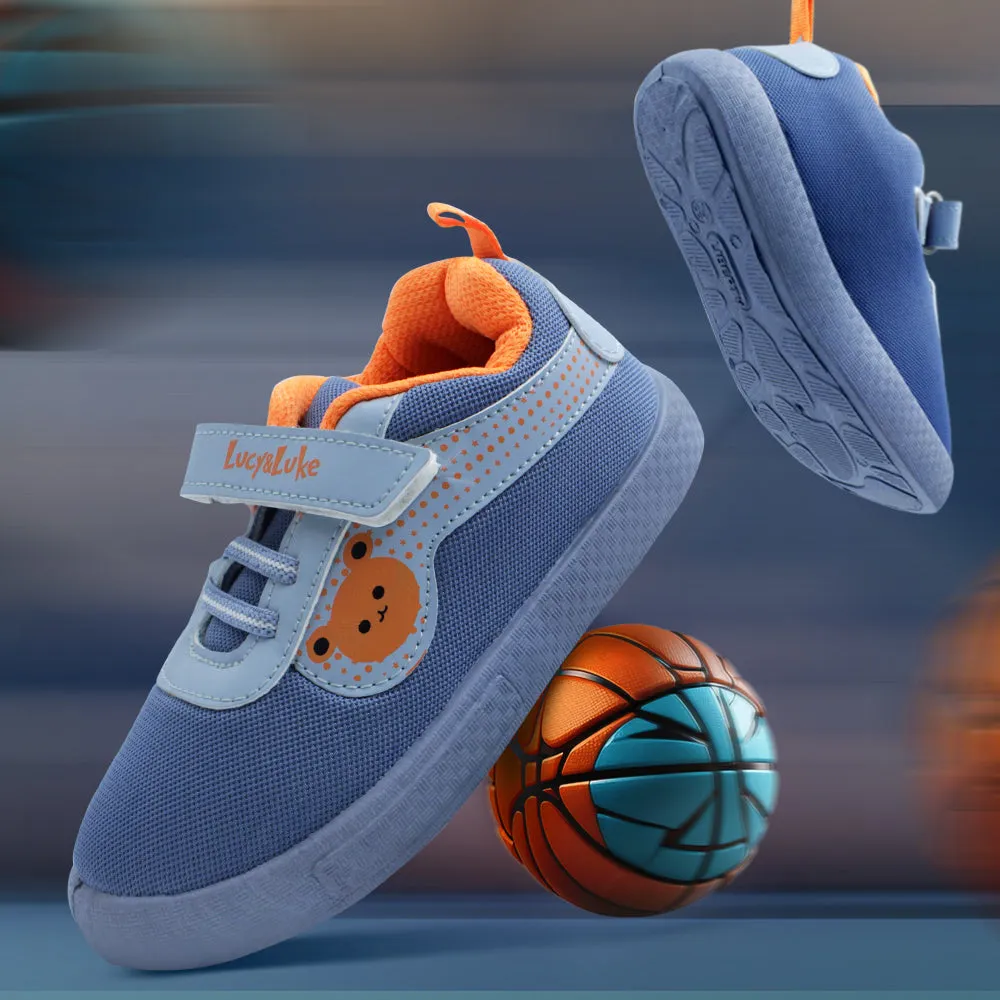 Casual Shoes Fashion 2024 Lucy & Luke Sky Blue Casual Non Lacing Shoes For Kids BASTIAN-2M By Liberty