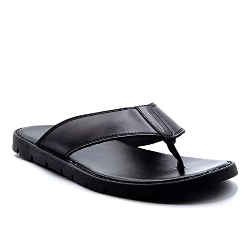 Sandals Steve Madden Men's 69213 Leather Slip On Peasant Toe Loop Roman Flip Flop Dress Sandals