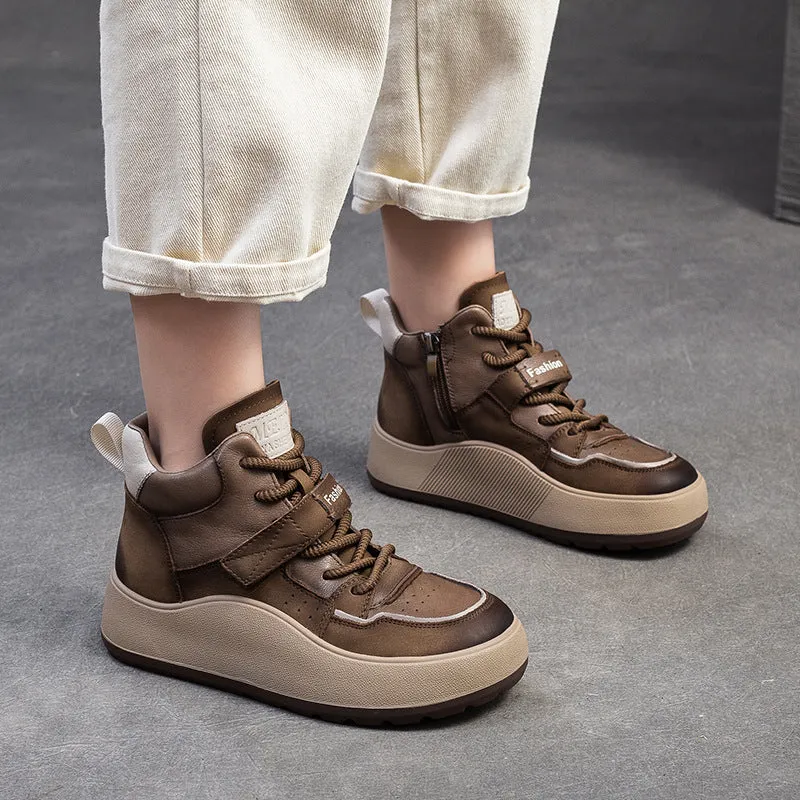 Western Winter Boots Women Cowhide Fashion Soft Comfort Casual Ankle Boots