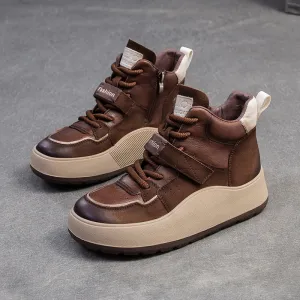 Women Cowhide Fashion Soft Comfort Casual Ankle Boots Ankle Dress Boots