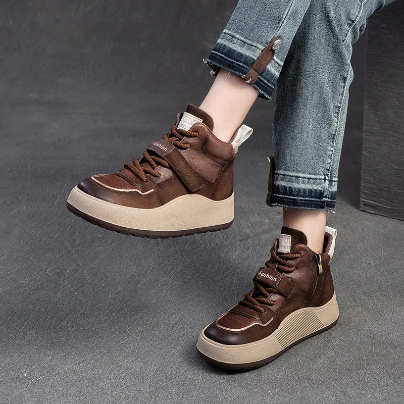Casual Boots For Sale Women Cowhide Fashion Soft Comfort Casual Ankle Boots