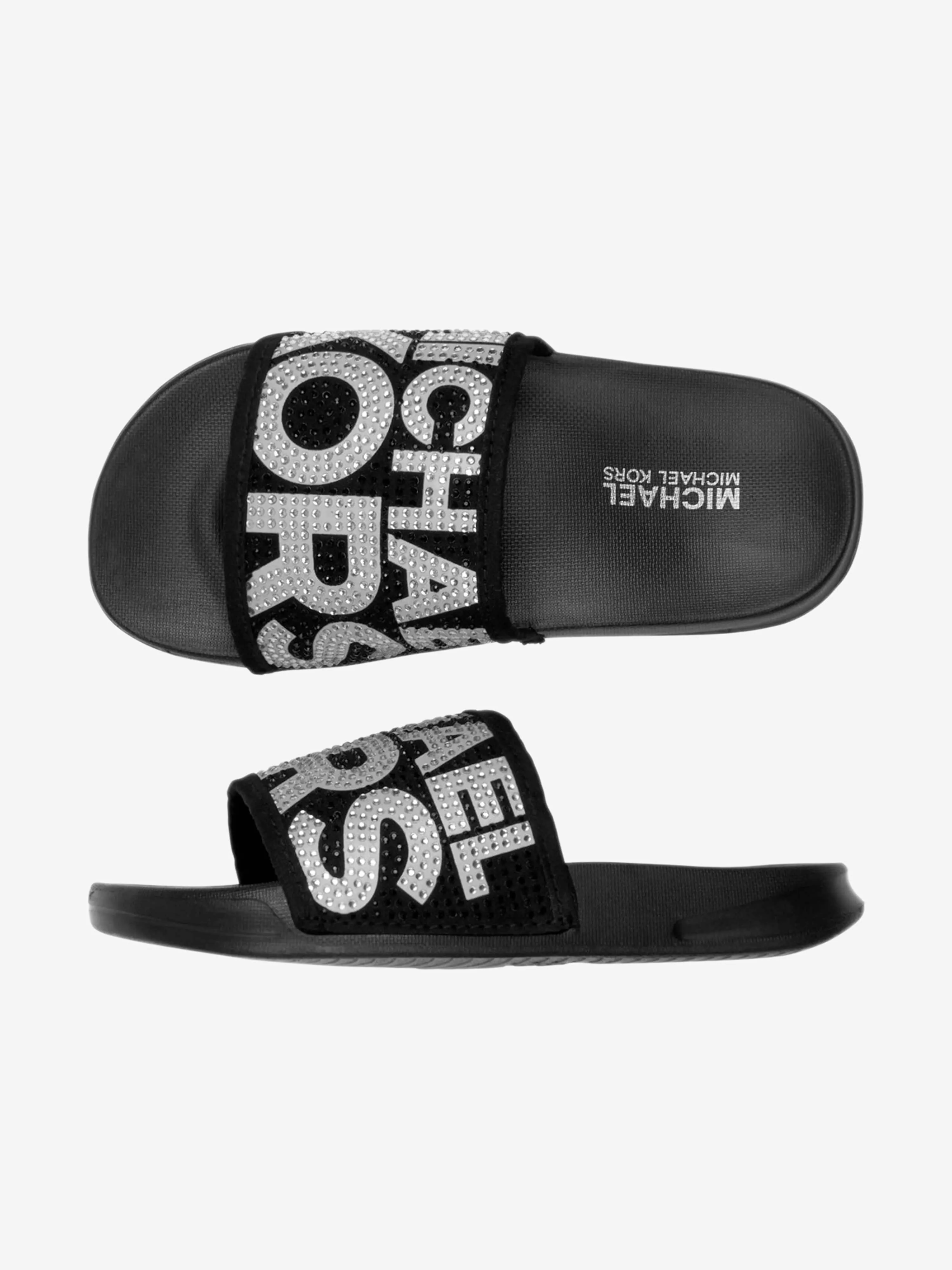 Michael Kors Diamante Logo Sliders Best Ortho Slippers