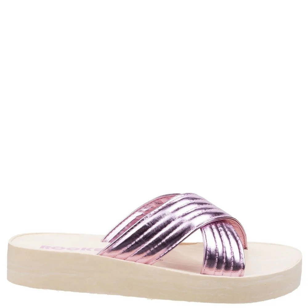 Rocket Dog Moon Shimmy Slip On Sandal Puff Slippers