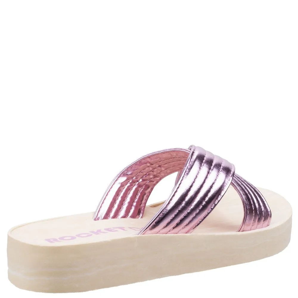 Rocket Dog Moon Shimmy Slip On Sandal Best Travel Slippers For Airplane