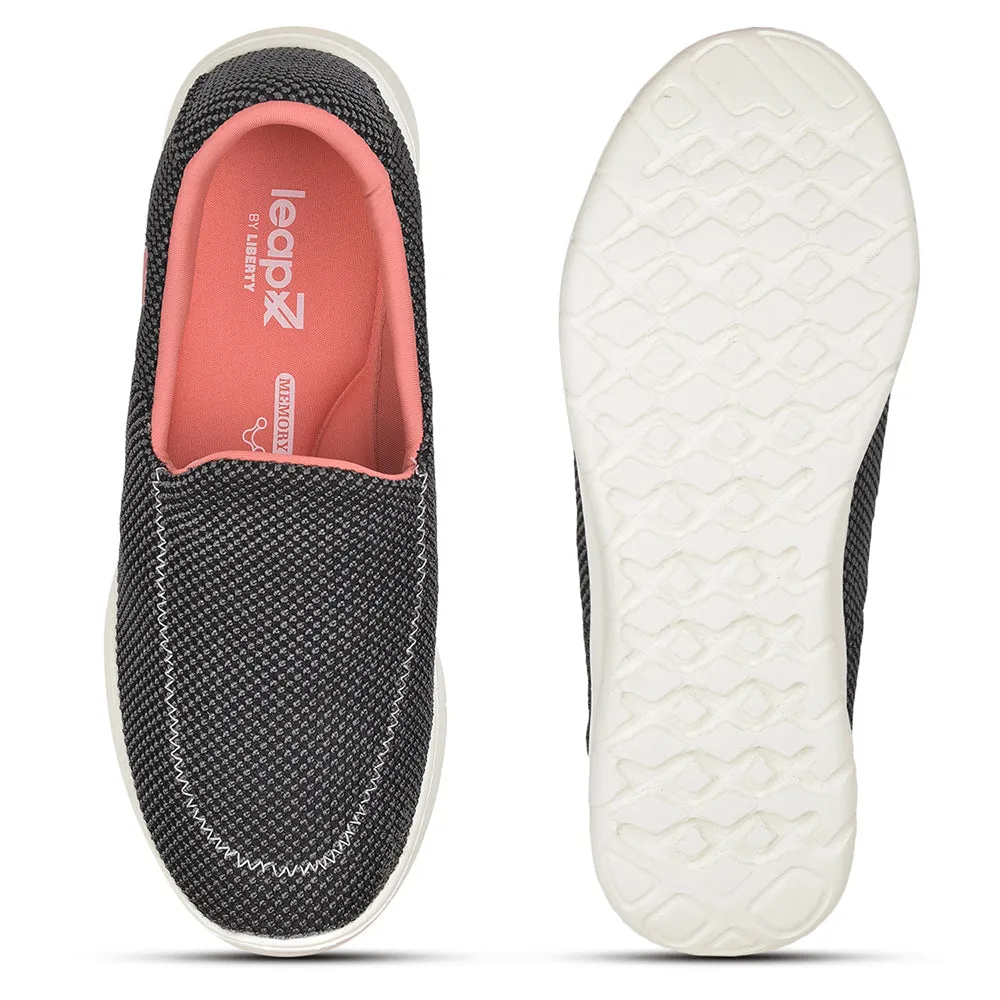 Leap7x Non Lacing Sports Shoes For Ladies (Black) OLIVIA By Liberty Low Profile Training Shoes