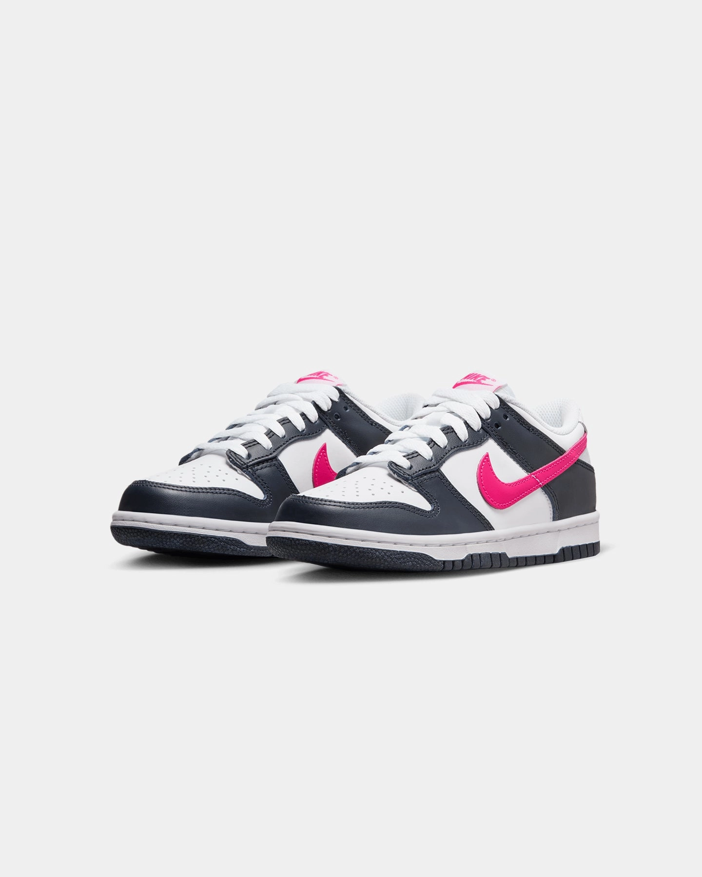 Nike Kids' Dunk Low (GS) Dark Obsidian/Fierce Pink Ferrari Basketball Shoes