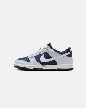 Basketball Shoes Kobes Nike Kids' Dunk Low BG (GS) Football Grey/Summit White/Midnight Navy