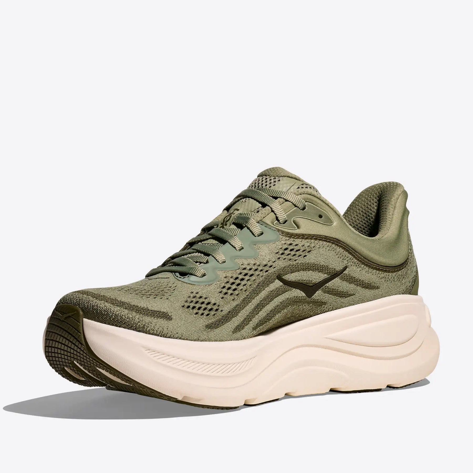 Men's Bondi 9 Running Shoes Sea Moss / Eucalyptus Clean White Shoes