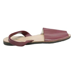 MENOREA Slider Womens Sandals Red Leather UK 9 Casual Flat Summer Shoes Eurythmy Slippers