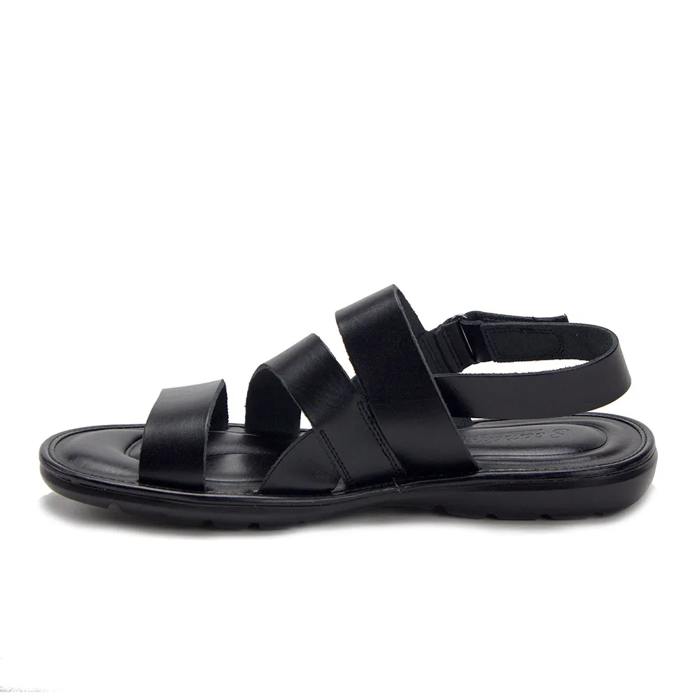 Men's 57621 Comfortable Leather Open Toe Strappy Gladiator Sling Back Sandals Sandals For Bunionettes