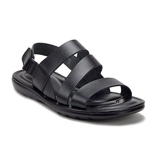 Men's 57621 Comfortable Leather Open Toe Strappy Gladiator Sling Back Sandals Types Of Sandals