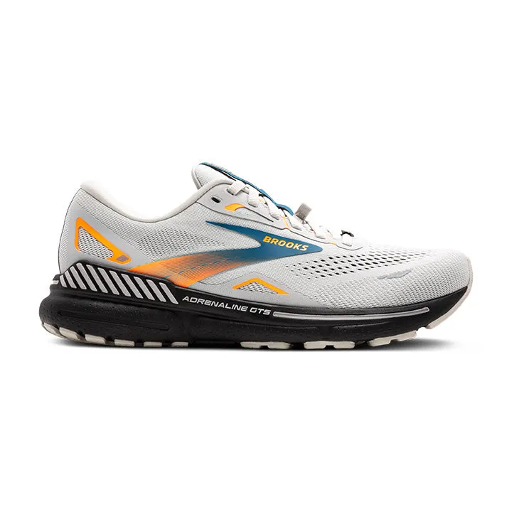 On The Run Shoes MEN'S ADRENALINE 23 GTX - D - 071 OYSTER MUSHROOM/ORANGE/BLUE