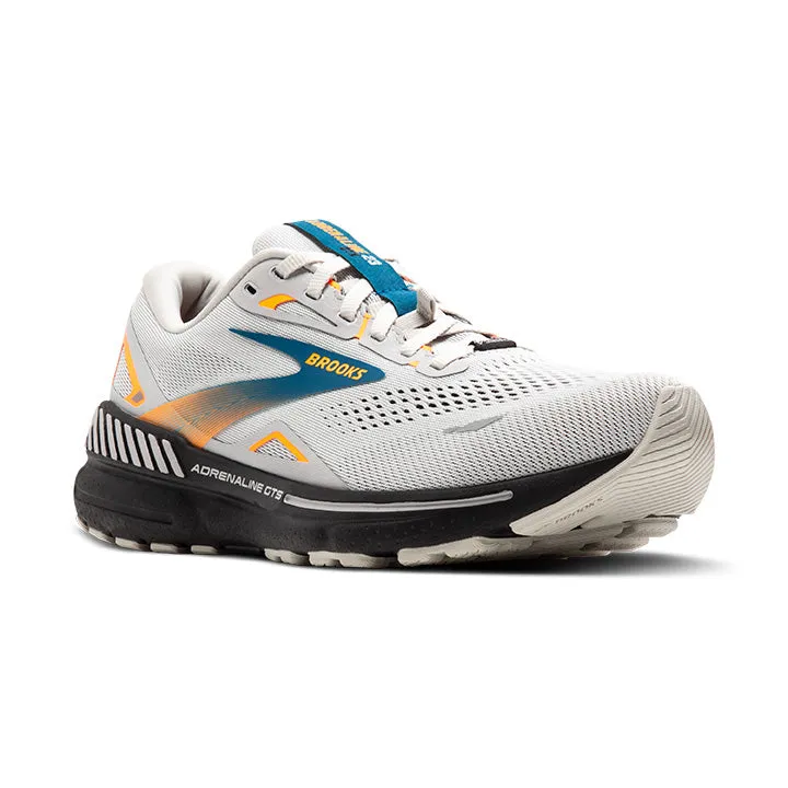 Trail Running Shoes Waterproof MEN'S ADRENALINE 23 GTX - D - 071 OYSTER MUSHROOM/ORANGE/BLUE