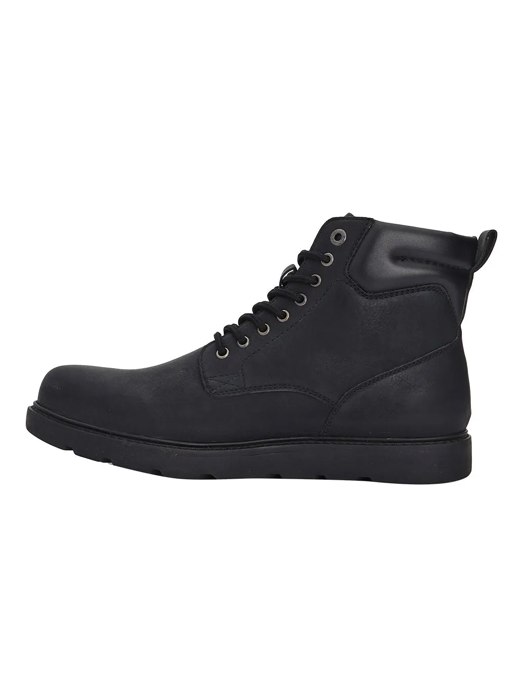 Navy Suede Boots Men's Black Solid Boots