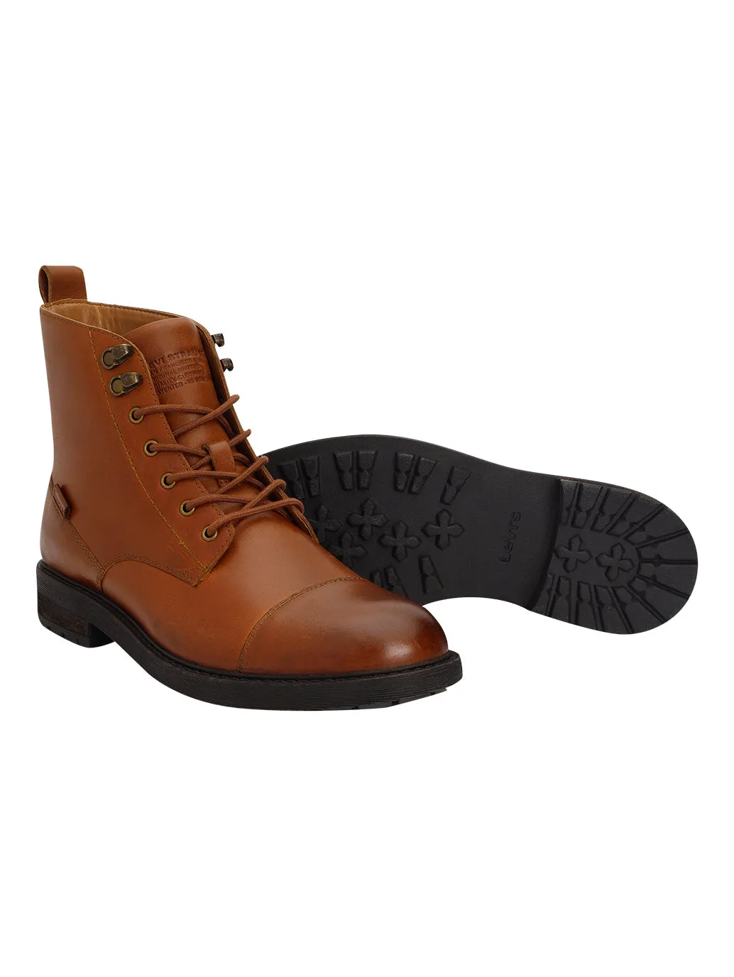 Men's Brown Solid Boots Hondo Boots