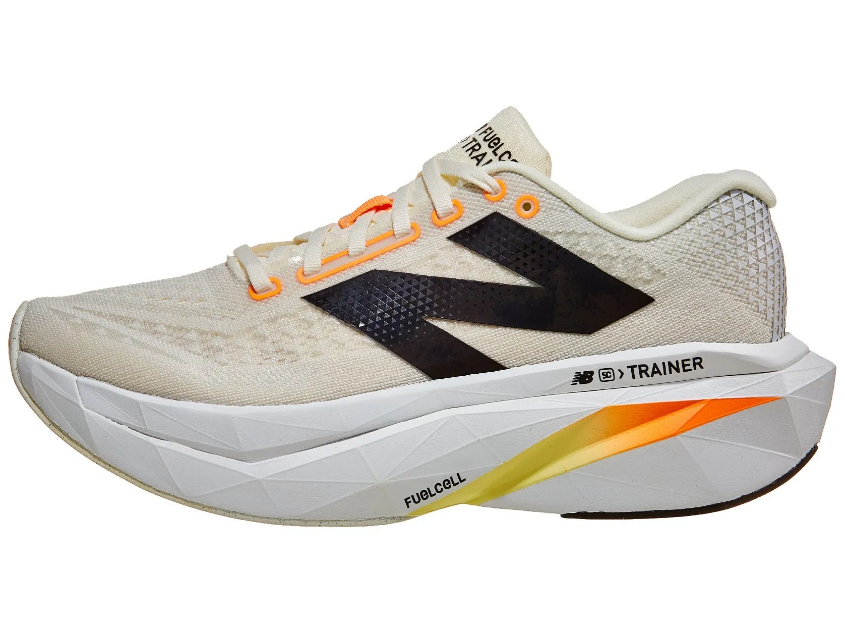 Men's FuelCell SuperComp Trainer v3 (CA - Angora/Hot Mango/Black) Asics Trainer Shoes