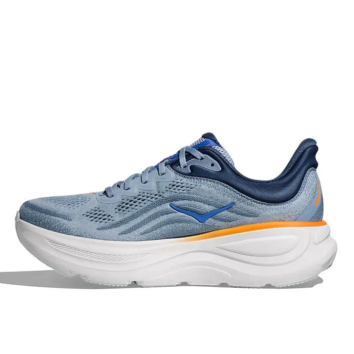 Mens Hoka Bondi 9 Extra Wide in Drizzle/Downpour Fast Shoes