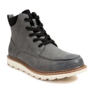 Men's Julian in Grey Square Toe Leather Boots