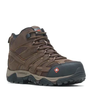 Best Rated Police Boots Men's Merrell, Moab Vertex 2 Mid CF Safety Work Boot