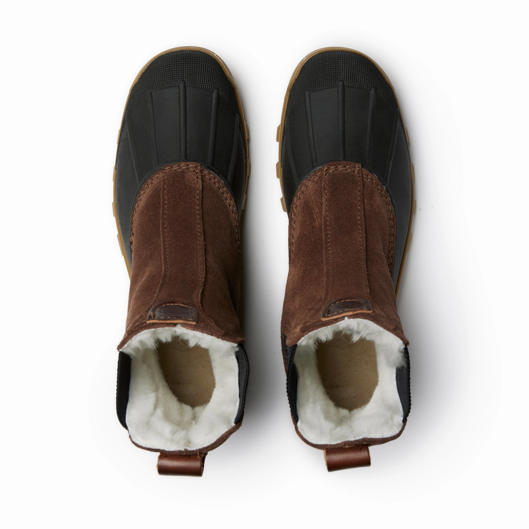 Mens Barn Boot: Toast Suede Hunter Gloss Rain Boots