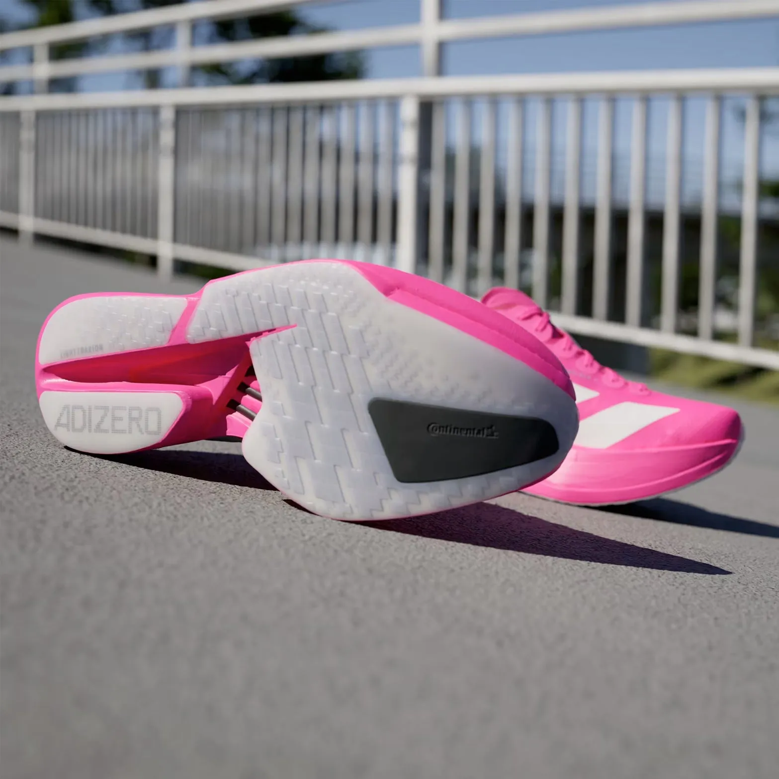 Mens's Adizero Adios Pro 4 Running Shoes Shock Pink / Zero Metalic / Aurora Plum Running Shoes For Speed Training