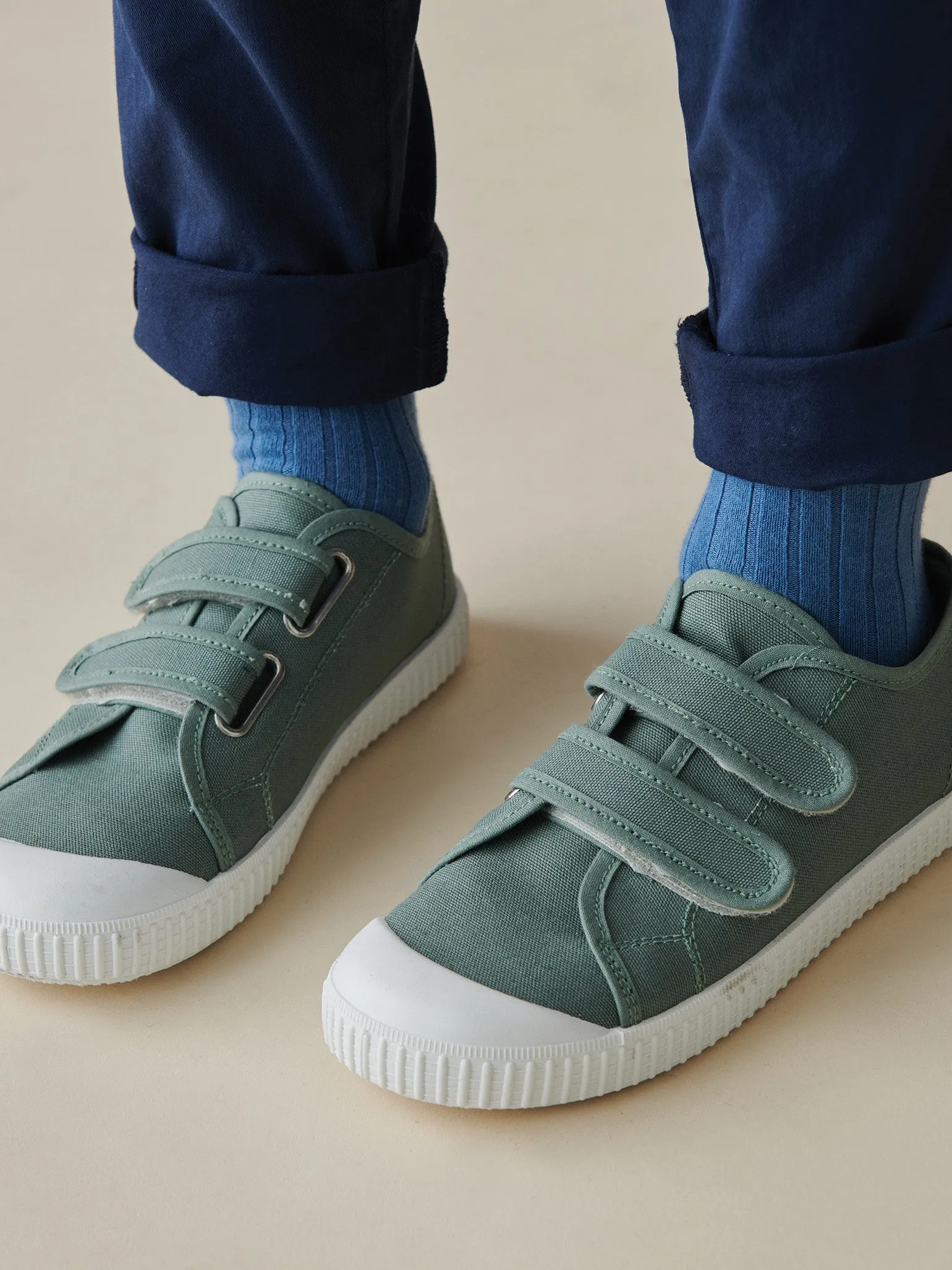 Suede Smart Casual Shoes Sage Plimsoll Kids Shoes