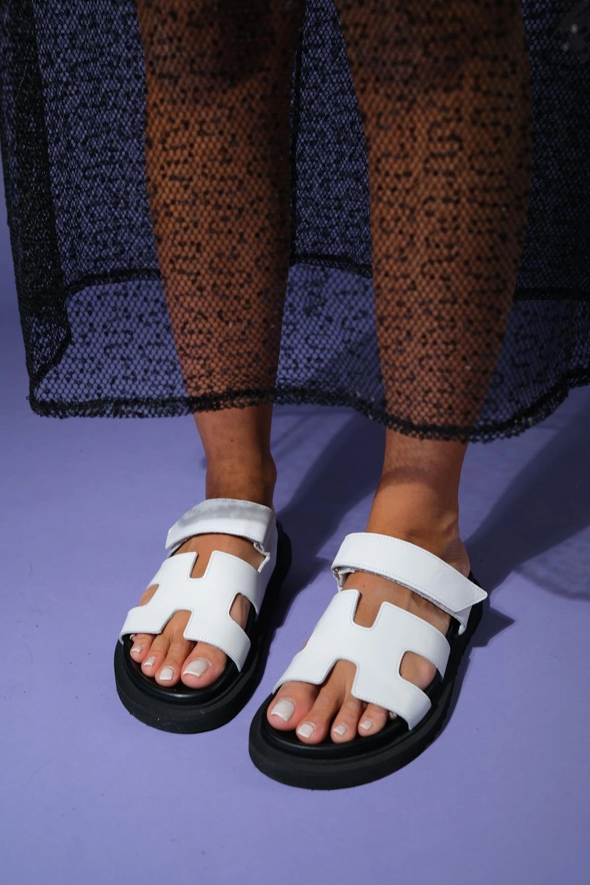 Sandals Size 14 Morte Leather Slide Sandal (Women)