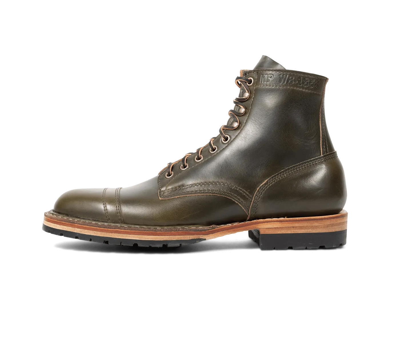 Combat Style Boots MP-Sherman Toe Cap - Green Pasture